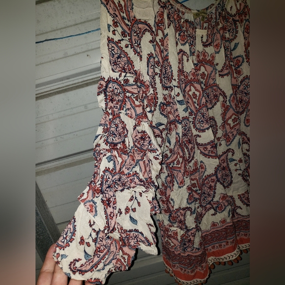 3X Plus Size Democracy Women's Paisely Print blouse shirt top - Picture 4 of 7